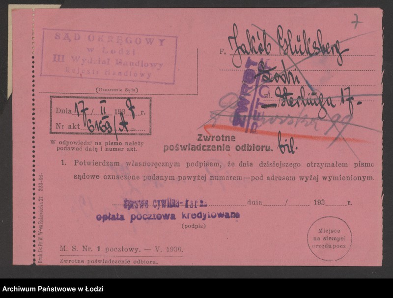 Obraz 9 z jednostki "Jakób Glüksberg – sprzedaż odpadków"