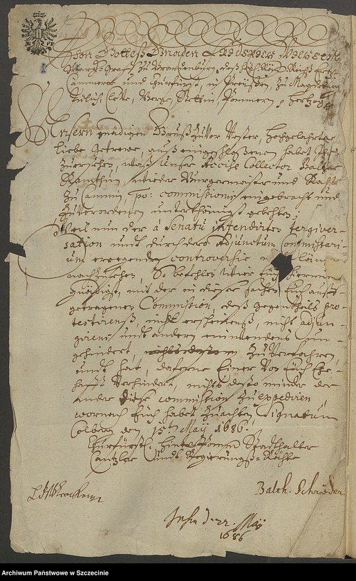 image.from.unit.number "Vizedominats-Hebungen darin Exekution in Kossin Kr. Pyritz."