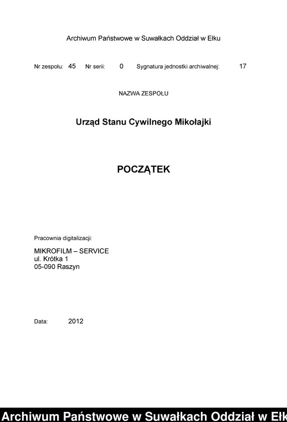 Obraz 3 z jednostki "Geburts-Haupt-Register des Königlichen Preussischen Standes-Amtes Stadt Nicolaiken Kreis Sensburg"