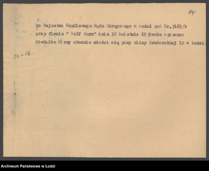 Obraz 19 z jednostki "Wolf Kurc- prowadzenie mechanicznej stolarni"