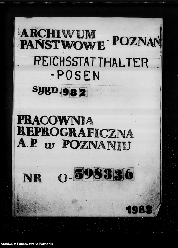 Obraz 1 z jednostki "Angestellten der Zentralstelle "Deutsche Volksliste" Posen"