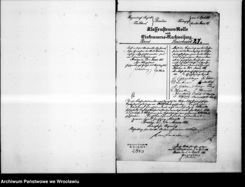 image.from.unit.number "Klassensteuerrolle nebst Eikommens - Nachweisung"