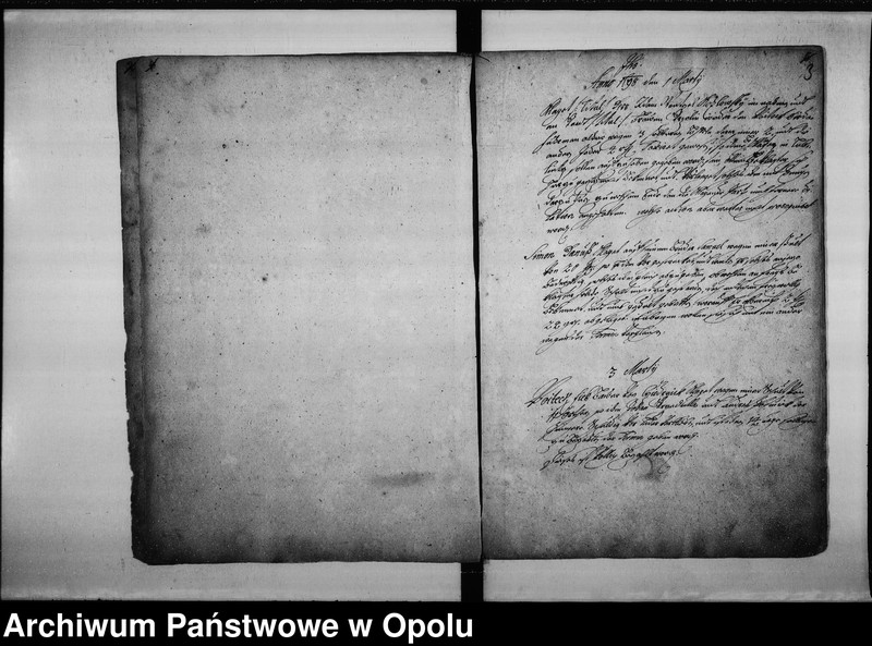 image.from.unit.number "["Protoculum" urzędu wójtowskiego miasta Opola (prowadzony przez hrabiego Jerzego Adama z Gaszyny, hetmana krajowego księcia opolsko - raciborskiego).]"