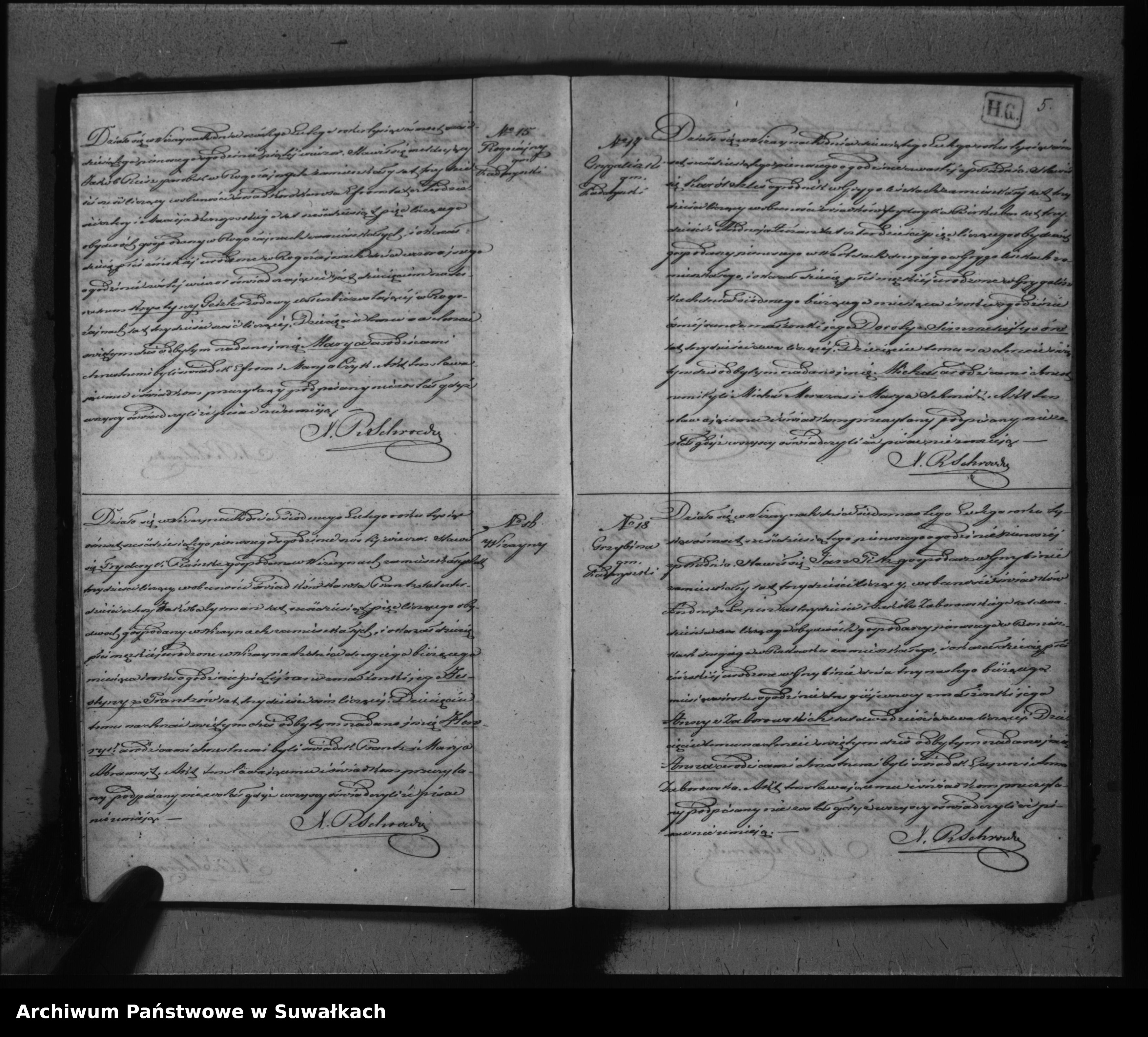 Skan z jednostki: Duplikat Aktów Stanu Cywilnego Parafii Ew. Augsburskiej Wiżajny za rok 1861