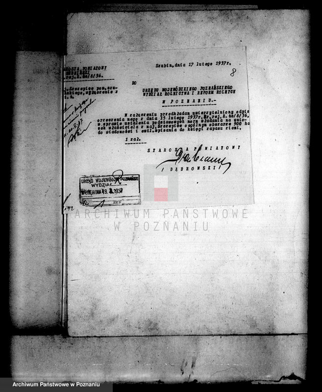 Obraz 12 z jednostki "Wyłączenie z art.4 i 5 ustawy o reformie rolnej powiatu szubińskiego sprawy ogólne"