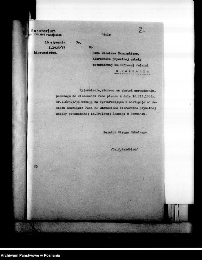 Obraz 6 z jednostki "Prywatna Szkoła Powszechna Sokolnickiej imienia Królowej Jadwigi w Poznaniu"