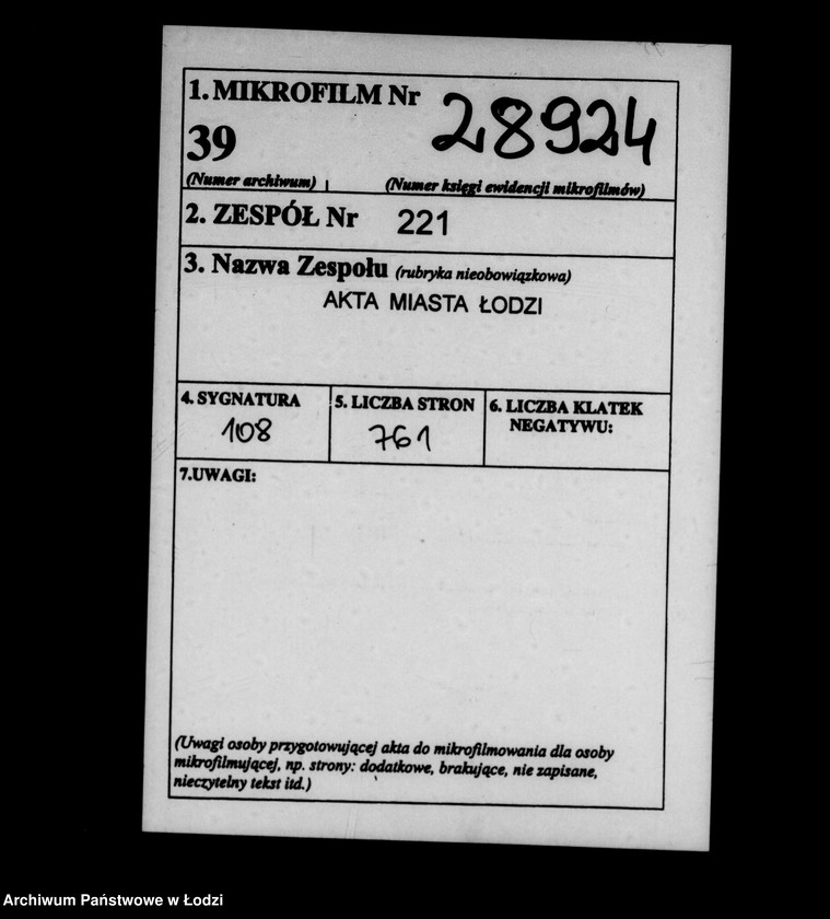 Obraz 2 z jednostki "Akta tyczące się poczynionych forszusów z kasy miasta Łodzi od roku 1846 po koniec roku"