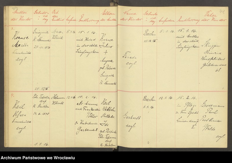 image.from.unit.number "Aufnahmebücher des früh. Kiserl. Kinderheims in Gräbschen"