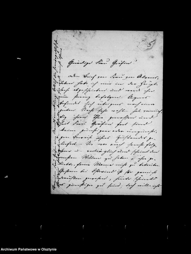 image.from.unit.number "/Agnes Gfin Schwerin geb. Lehndorff an ihre Mutter Anna Gfin geb. Hahn/"