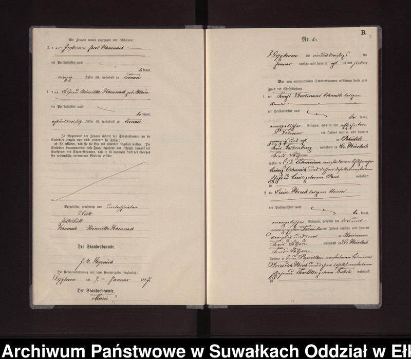 image.from.unit.number "Heiraths-Neben-Register des Preussischen Standes-Amtes Gross Stürlack Kreis Loetzen"