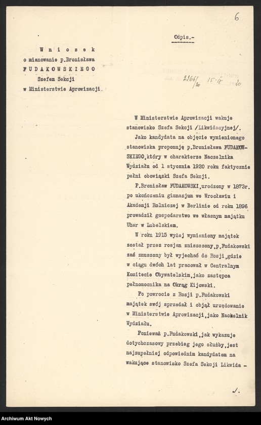 image.from.unit.number "Nominacje i dymisje w Ministerstwie Aprowizacji"