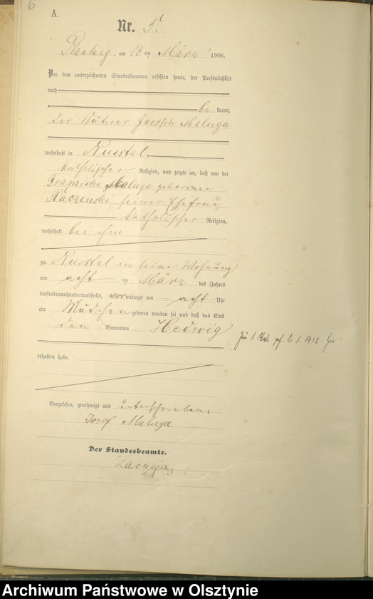 image.from.unit.number "Geburts-Haupt-Register Nr 1 - 33"