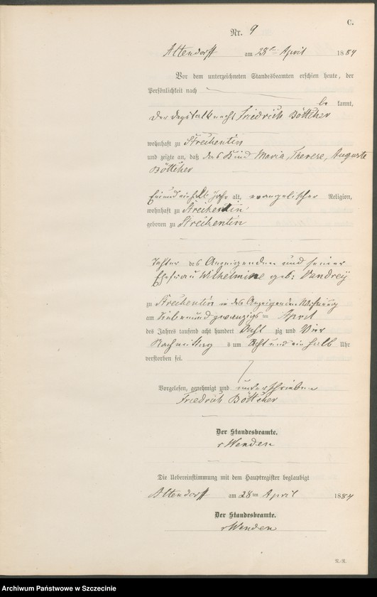 Obraz 12 z jednostki "Sterbe-Register (Neben-Register)"