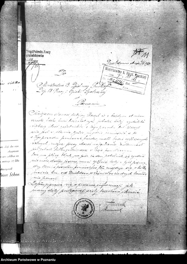 Obraz 15 z jednostki "[Wnioski i korespondencja w sprawie zatrudnienia bezrobotnych]"