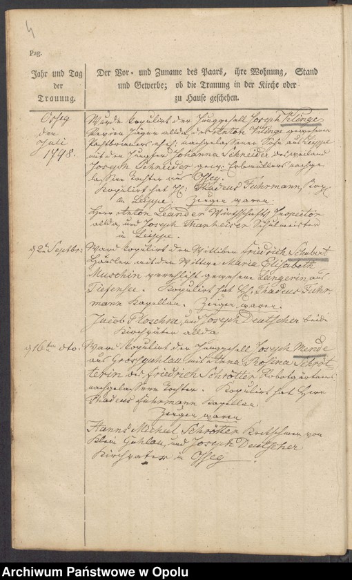 image.from.unit.number "Copulations-Buch von Osseg vom Jahre 1798 - [1873] [Kościół filialny w Osieku Grodkowskim parafii rzymskokatolickiej w Lipowej]"