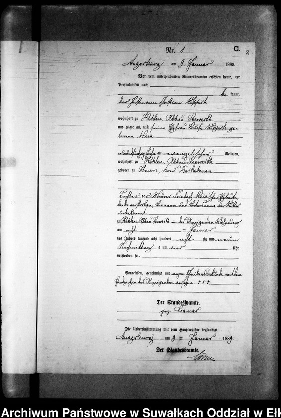 image.from.unit.number "Sterbe-Neben-Register des Preussischen Standes-Amtes Kehlen Kreis Angerburg"