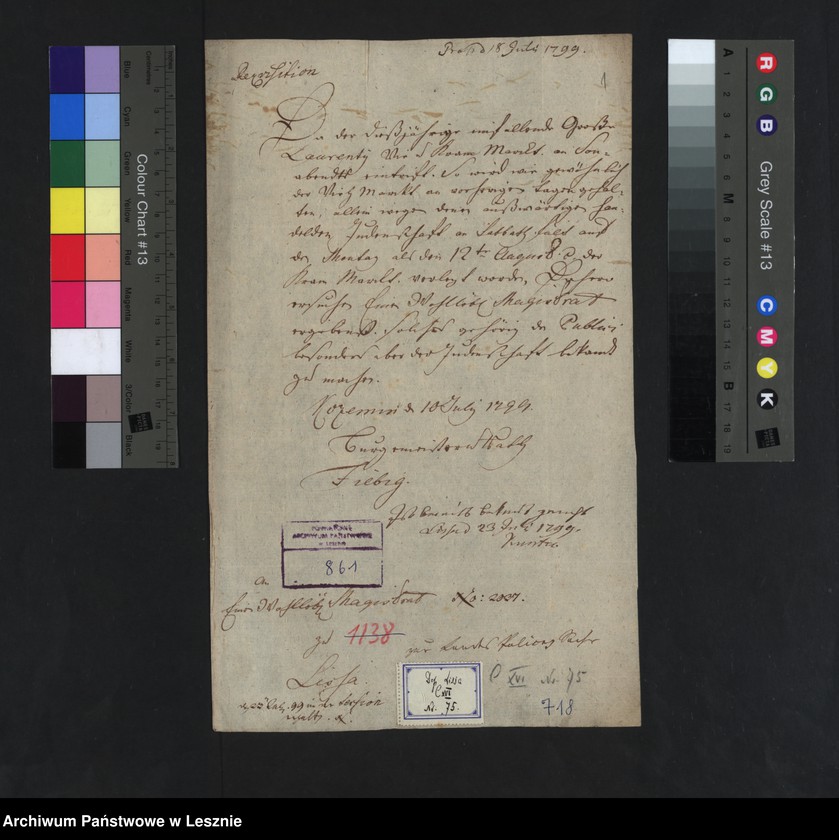 Obraz 3 z jednostki "[Requisition des Magistrats ZU Koschmin betr. Krammarktverlegung]"