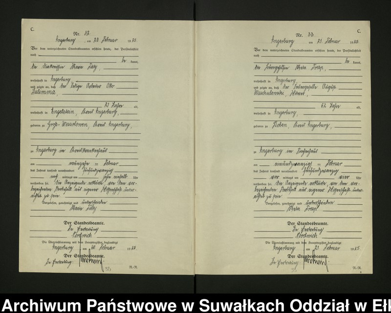 image.from.unit.number "[Sterbe - Register (Neben - Register) Standesamt Angerburg einschl. der Bezirke Gross Strengeln, Kehlen und Prinowen]"