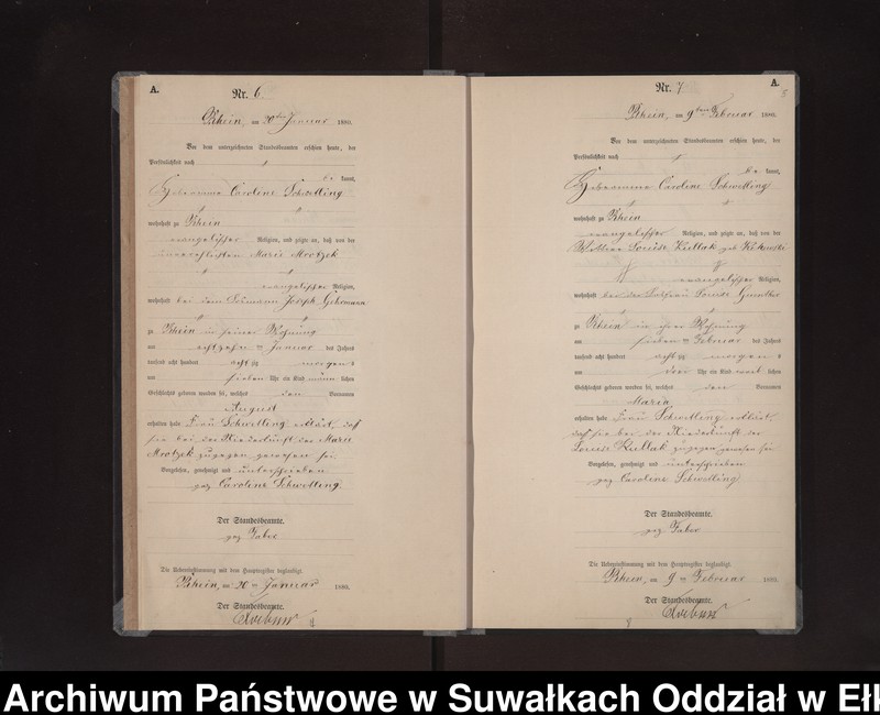 image.from.unit.number "Geburts-Neben-Register des Preussischen Standes-Amtes Rhein Kreis Loetzen"