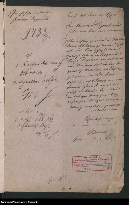 Obraz 2 z jednostki "A. betr. Severin Ernst, Zenon, Wladislaus von Pągowski"