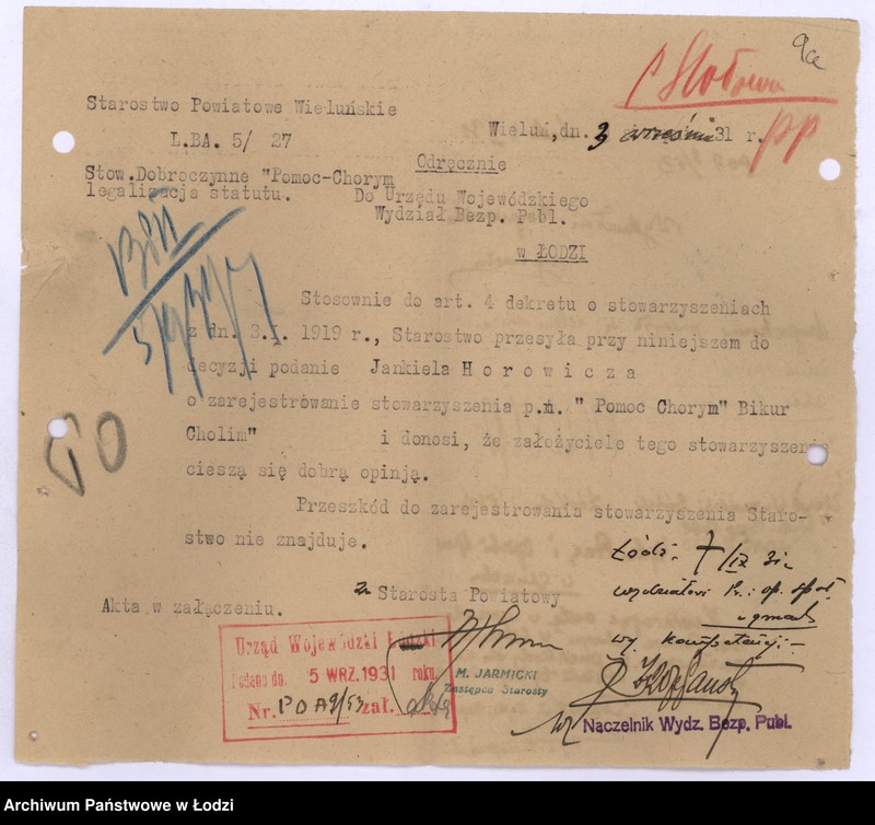 Obraz 13 z jednostki "Stowarzyszenie Dobroczynne "Pomoc Chorym" - "Bikur Cholim" w Wieruszowie pow. wieluński"