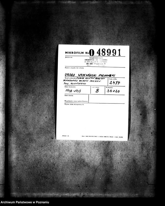 Obraz 2 z jednostki "/Pomiary gruntów drobnych dzierżawców majątku Smaszew powiatu konińskiego"