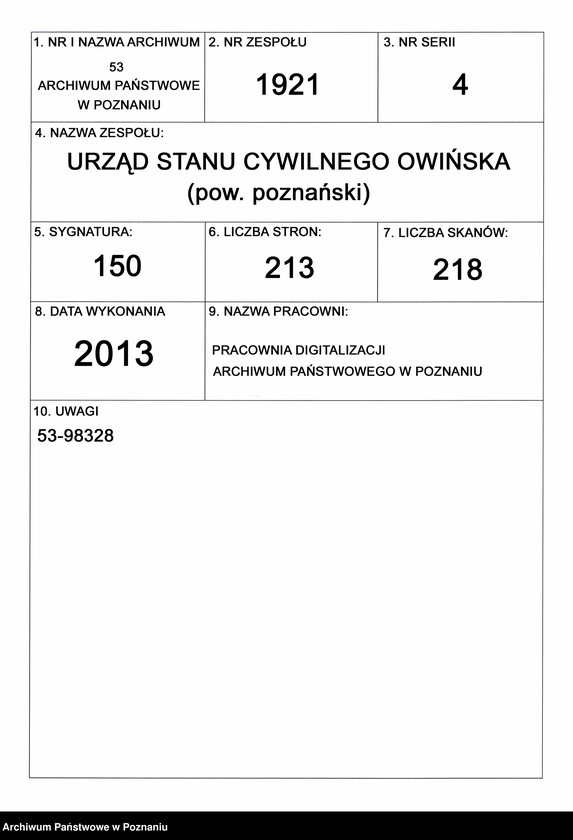 Obraz 1 z jednostki "Sterbe-Haupt-Register"