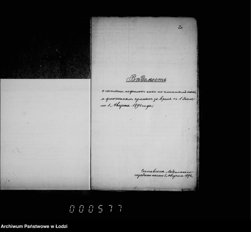 Obraz 18 z jednostki "O nedoimkach po lodzinskoj gorodskoj kasse za 1894 i 1895 gg po uezdnomu kaznačejstvu za pol 1895 g"