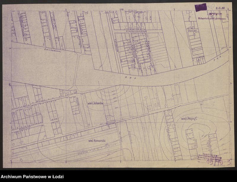 image.from.unit.number "Plan m. Łodzi 1:2000, odbitki. Sekcja SO 63"