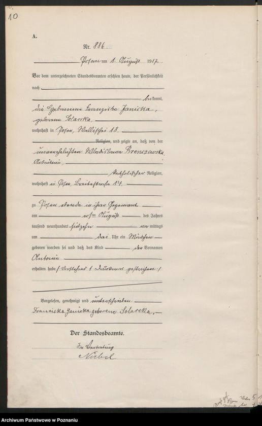 Obraz 12 z jednostki "Księga miejscowa urodzeń tom III [Rejestr główny urodzeń]"