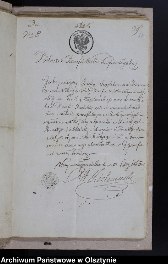 image.from.unit.number "Annexa Ślubów z Parafij Grzebskiey z Roku 1865"