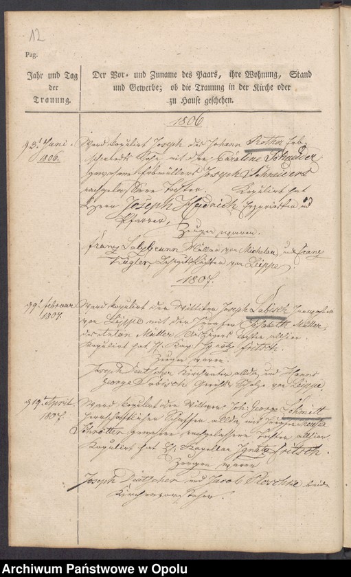 image.from.unit.number "Copulations-Buch von Osseg vom Jahre 1798 - [1873] [Kościół filialny w Osieku Grodkowskim parafii rzymskokatolickiej w Lipowej]"