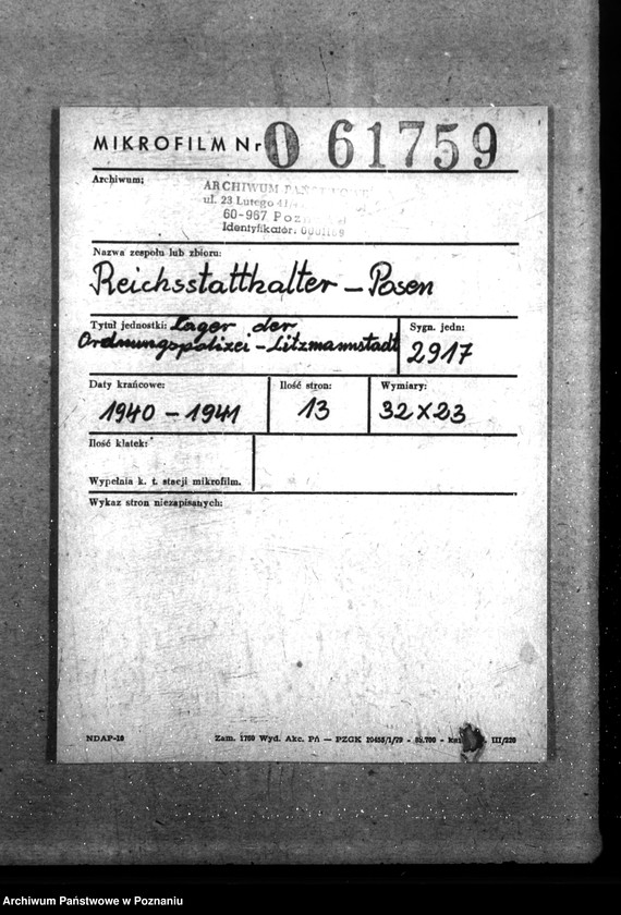 Obraz 2 z jednostki "Lager der Ordnungspolizei - Litzmannstadt"