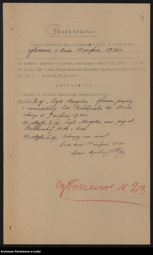 Obraz 6 z jednostki "Lajb Margolin- sprzedaż przędzy i manufaktury"