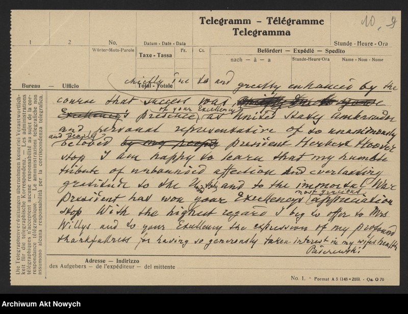 image.from.unit.number "Willys John N. (ambasador Stanów Zjednoczonych AP w Polsce); Załączniki: kopia telegramu J.N. Willys