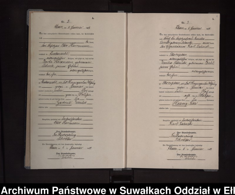 image.from.unit.number "Geburts-Neben-Register des Preussischen Standes-Amtes Orlen Kreis Loetzen"