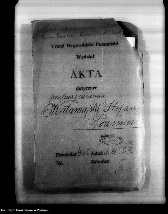 Obraz 4 z jednostki "Pralnia i suszarnia St. Kałamajskiego w Poznaniu znajdująca się w Mosinie przy ul. Farbiarskiej /zatwierdzenie zakładu/"