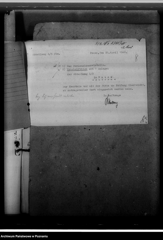 Obraz 12 z jednostki "Bewerbungen um Anstellung im Beamtendienst"