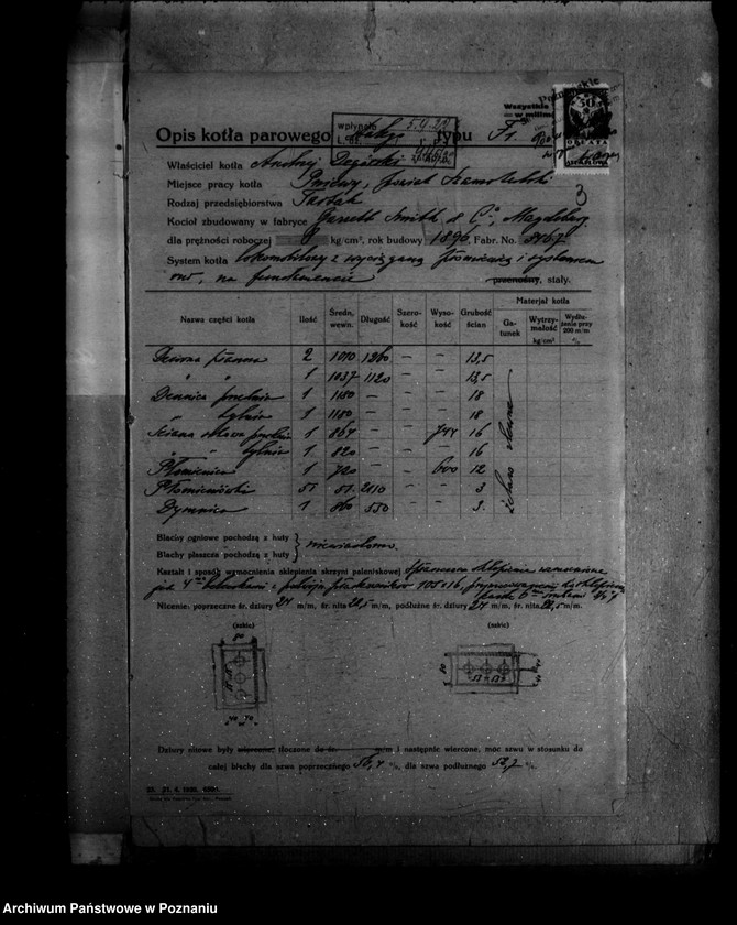 Obraz 8 z jednostki "Tartak J. Degórskiego w Pniewach powiat szamotulski nr woj. kotła 32"