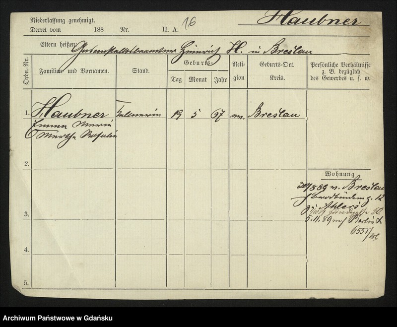 image.from.unit.number "Karty meldunkowe: Haub - Hauschutz"