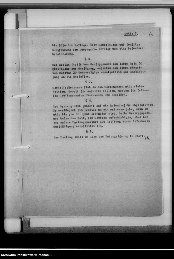 Obraz 10 z jednostki "Zeitschrift für ostdeutsche Sippenforschung [korespondencja w sprawie prospektu wydawnictwa, umowa z Wydawnictwem Pedagogicznym]"