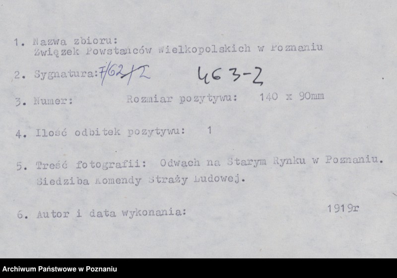 Obraz 6 z jednostki "Zaprzysiężenie Straży Ludowej w Poznaniu na Placu Wolności. Po lewej stronie generałowie: Józef Dowbór - Muśnicki i Dupont."