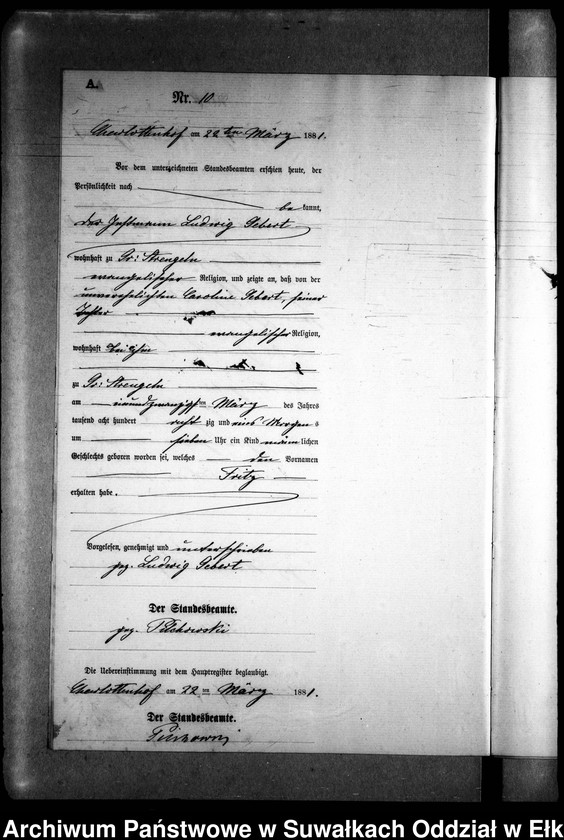 image.from.unit.number "Geburts-Neben-Register des Preussischen Standes-Amtes Gr. Strengeln Kreis Angerburg"