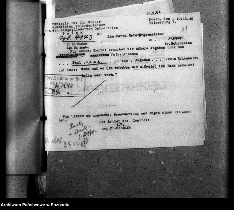 Obraz 15 z jednostki "Korespondencja w sprawie miejscowych Niemców, którzy zginęli w 1939 roku A - Z"