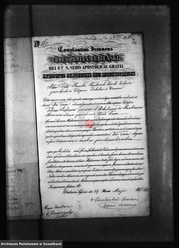 image.from.unit.number "Dowody do aktów zaślubionych z roku 1867 z parafii Filipowskiej"