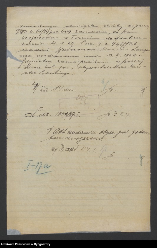 image.from.unit.number "Nadanie obywatelstwa polskiego Brunonowi Malesowi Langemu"