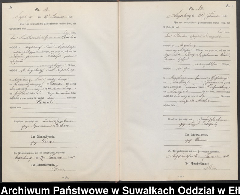 image.from.unit.number "Geburts-Neben-Register des Preussischen Standes-Amtes Angerburg Kreis Angerburg, Band I (Nr1-Nr158)"