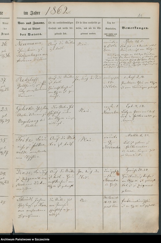 image.from.unit.number "Trauregister. Pöelitz (Police, szcz.)."