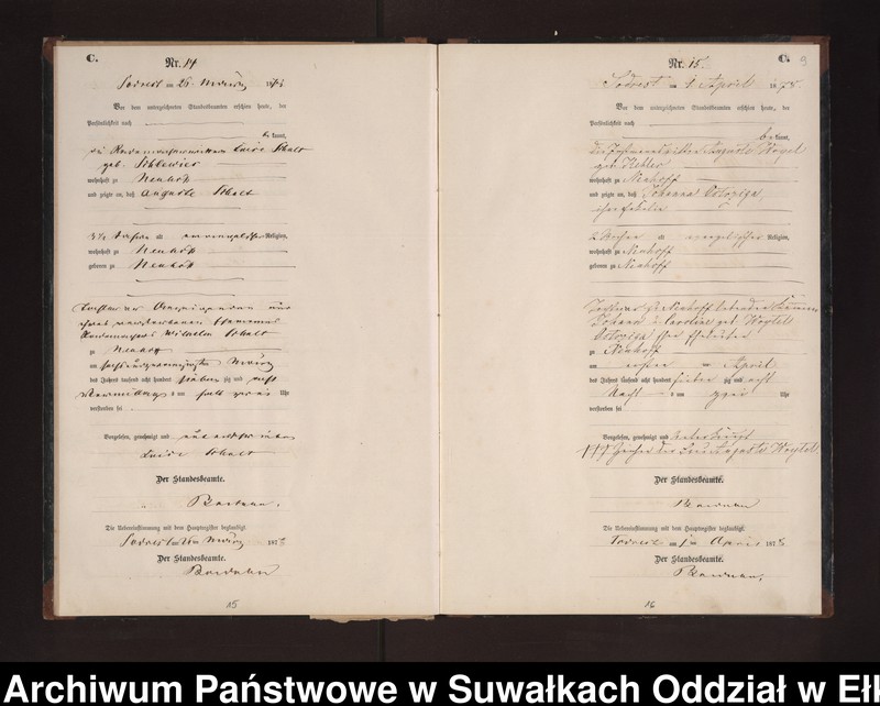 image.from.unit.number "Sterbe-Neben-Register des Preussischen Standes-Amtes Neuhoff Kreis Loetzen"