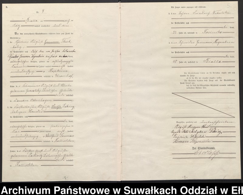 image.from.unit.number "[Heirats-Haupt-Register des Königlichen Preussischen Standes-Amtes Bialla Kreis Johannisburg]"